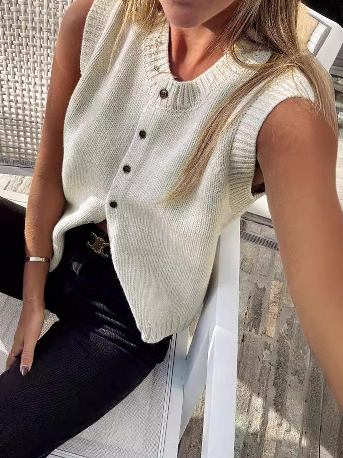 Reyanna™ | Casual Button Up Sweater Vest