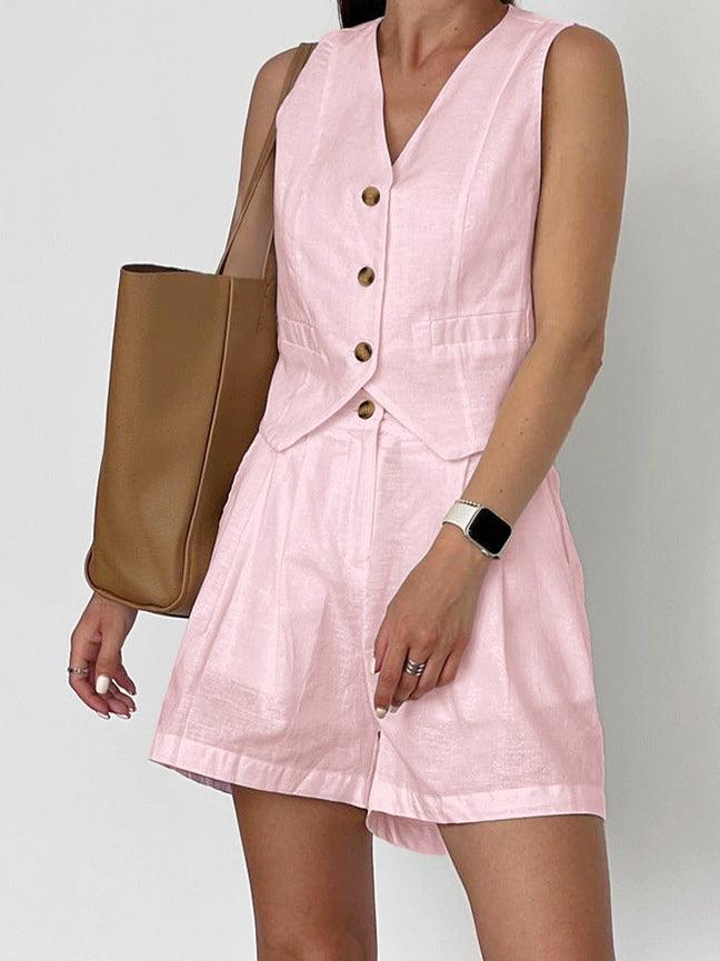 Reyanna™ | Cotton & Linen Casual Tailored Shorts Set