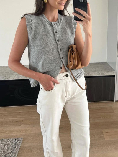 Reyanna™ | Casual Button Up Sweater Vest