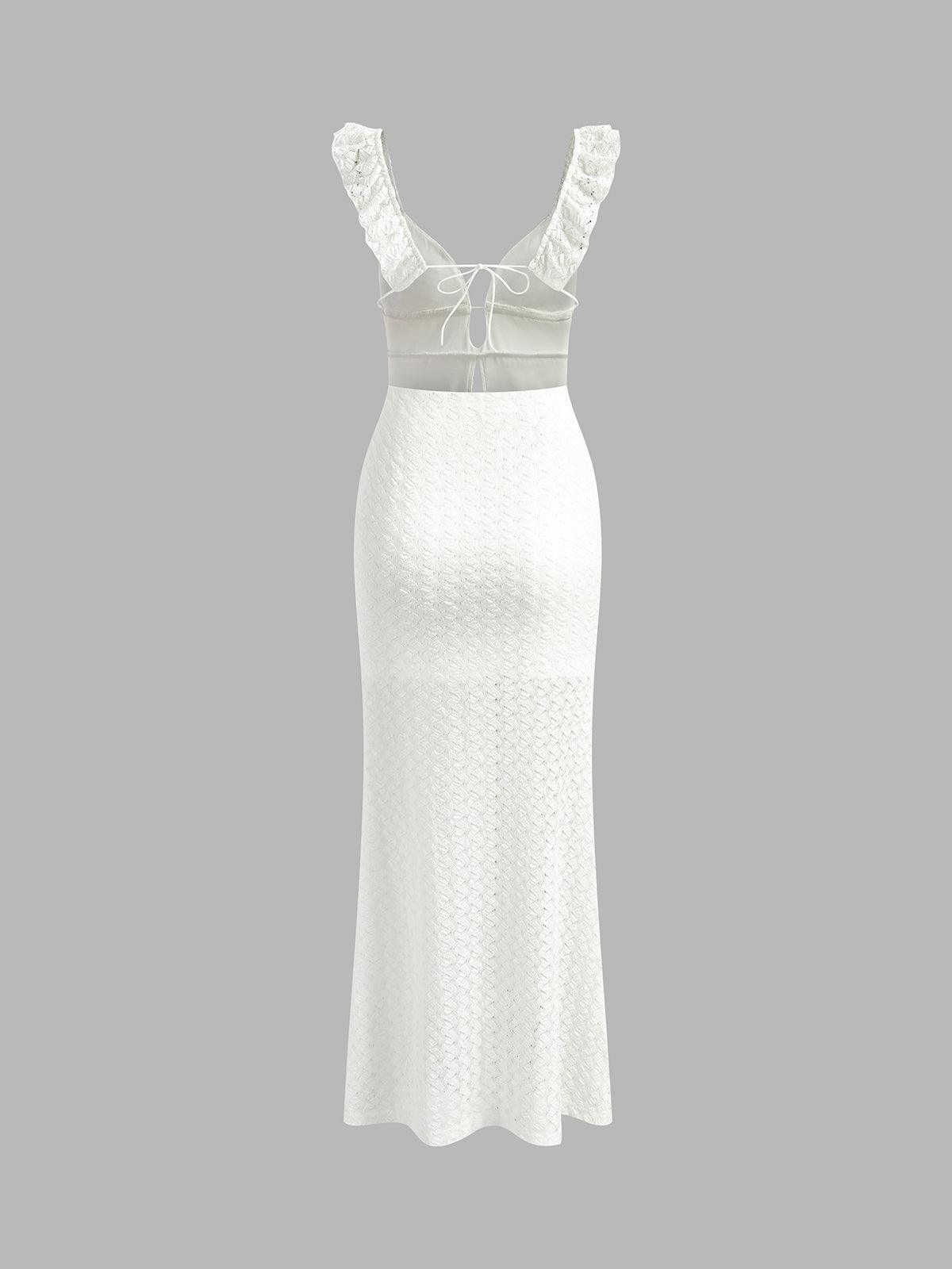 Reyanna™ | Pearl Keyhole Neckline Cami Long Dress