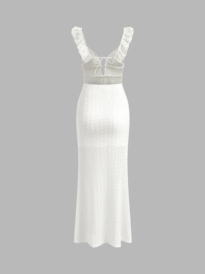 Reyanna™ | Pearl Keyhole Neckline Cami Long Dress