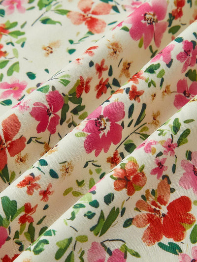 Reyanna™ | Floral Print Trim Cami Midi Dress