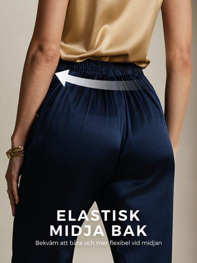 Reyanna™ | Silke Figursydda Knappfickor Kostymbyxor