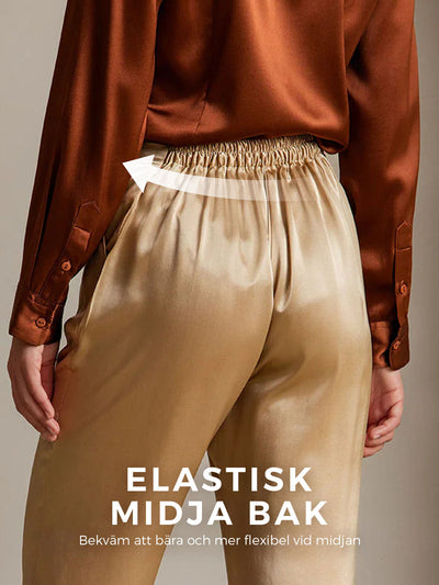 Reyanna™ | Silke Figursydda Knappfickor Kostymbyxor