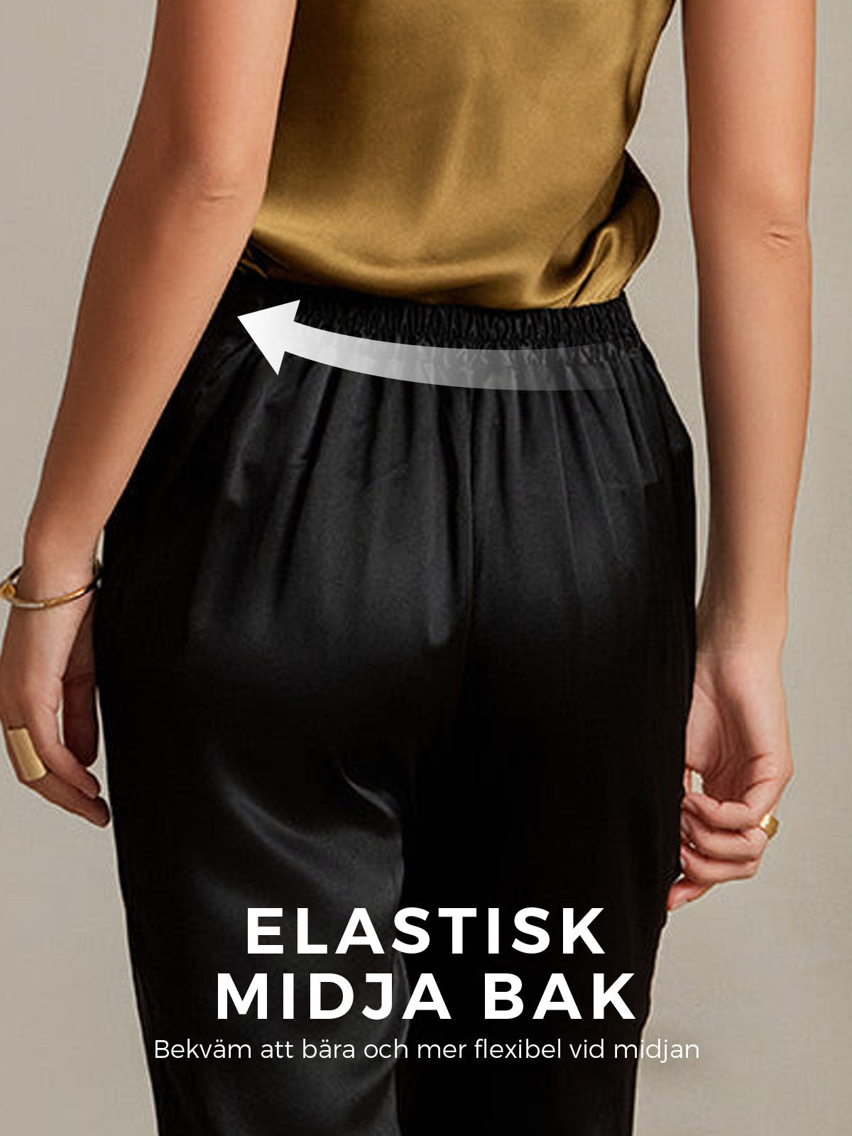 Reyanna™ | Silke Figursydda Knappfickor Kostymbyxor