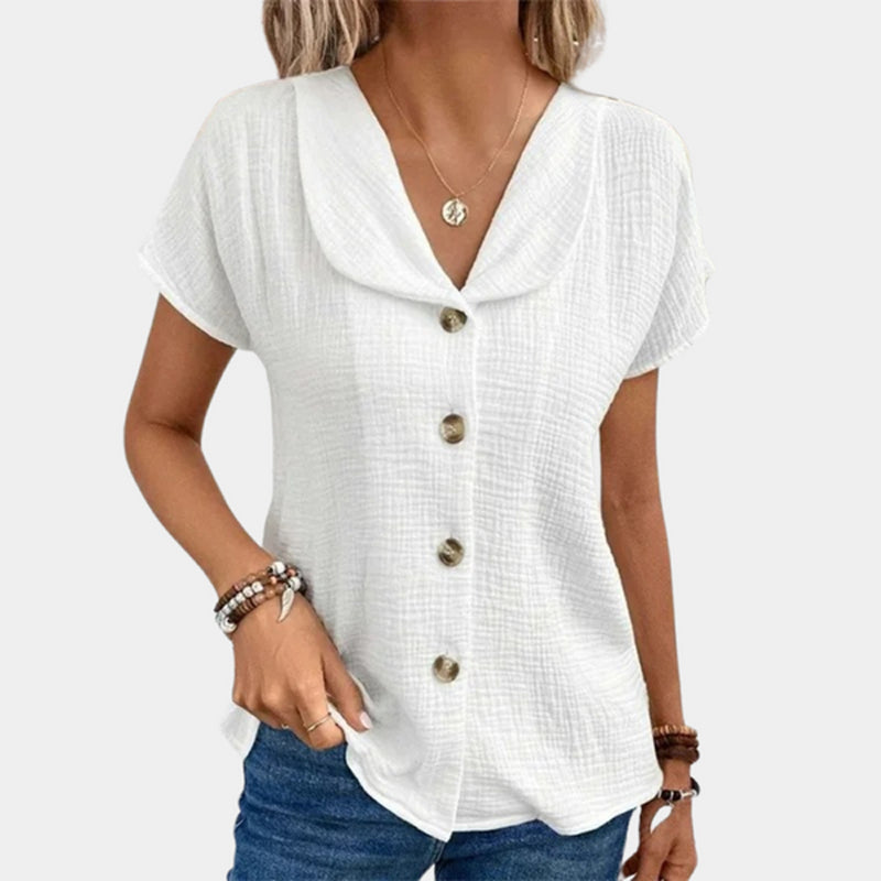 Casual Enfärgad Blus