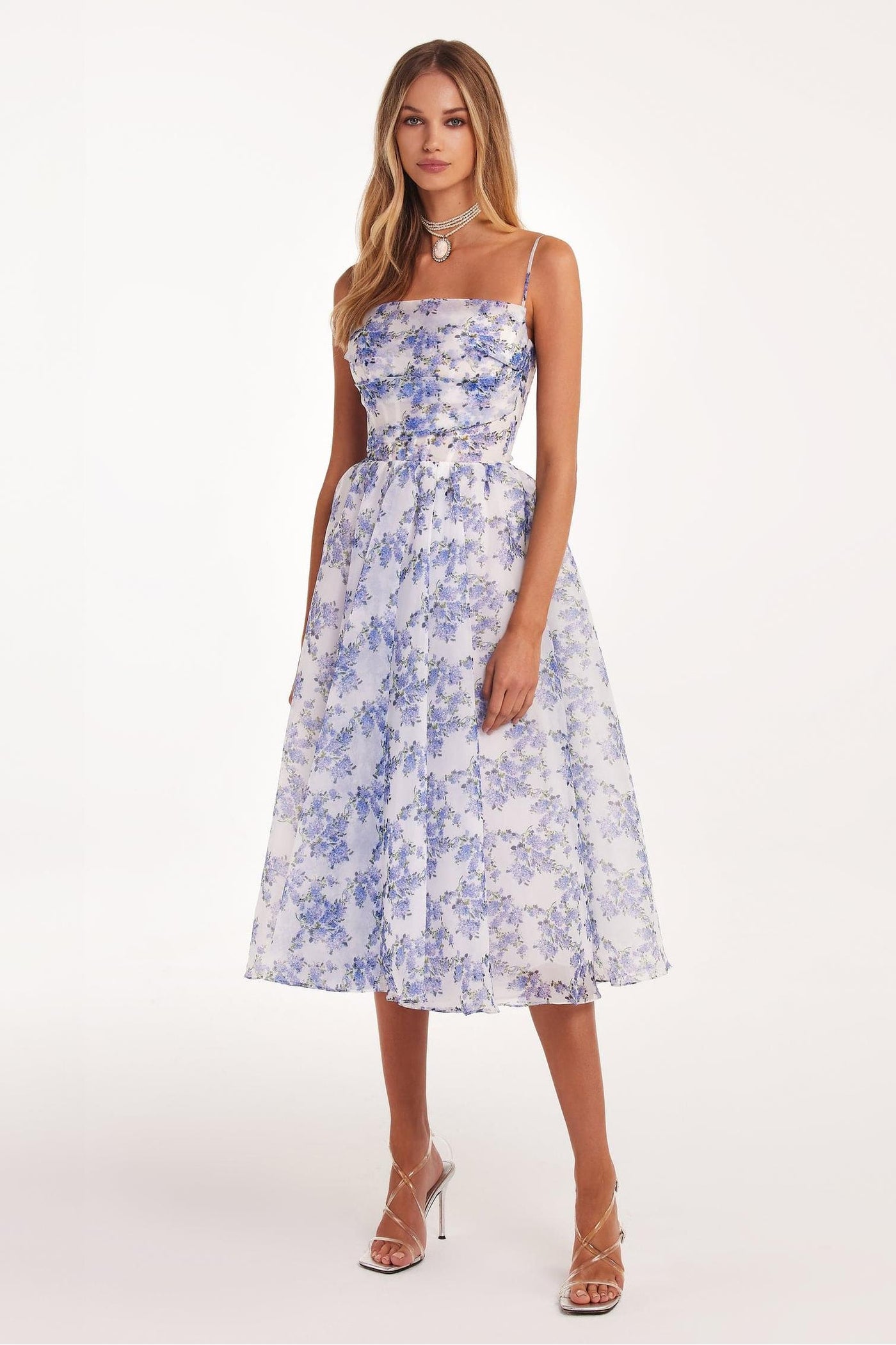 Reyanna™ | Floral Backless Lace Up Slip Midi Dress