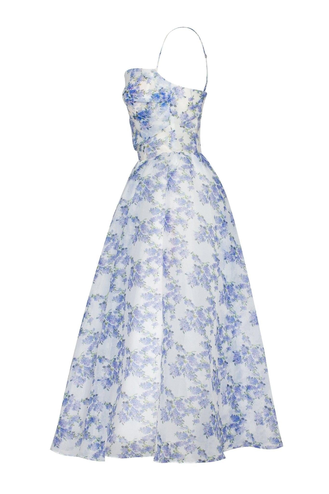 Reyanna™ | Floral Backless Lace Up Slip Midi Dress