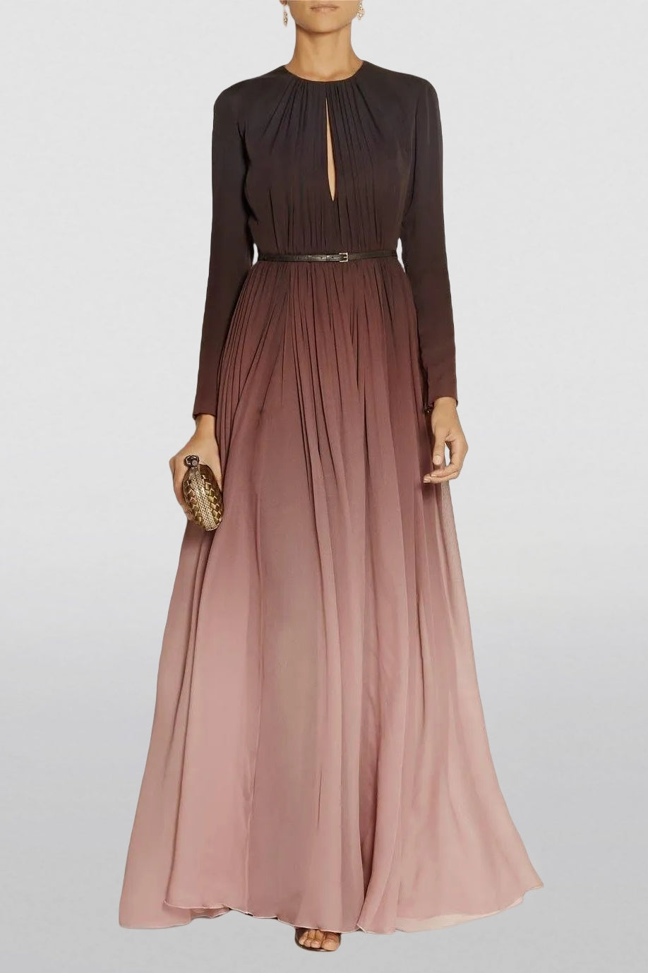 Reyanna™ | Gradient Color Runched Maxi Dress