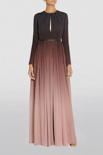 Reyanna™ | Gradient Color Runched Maxi Dress