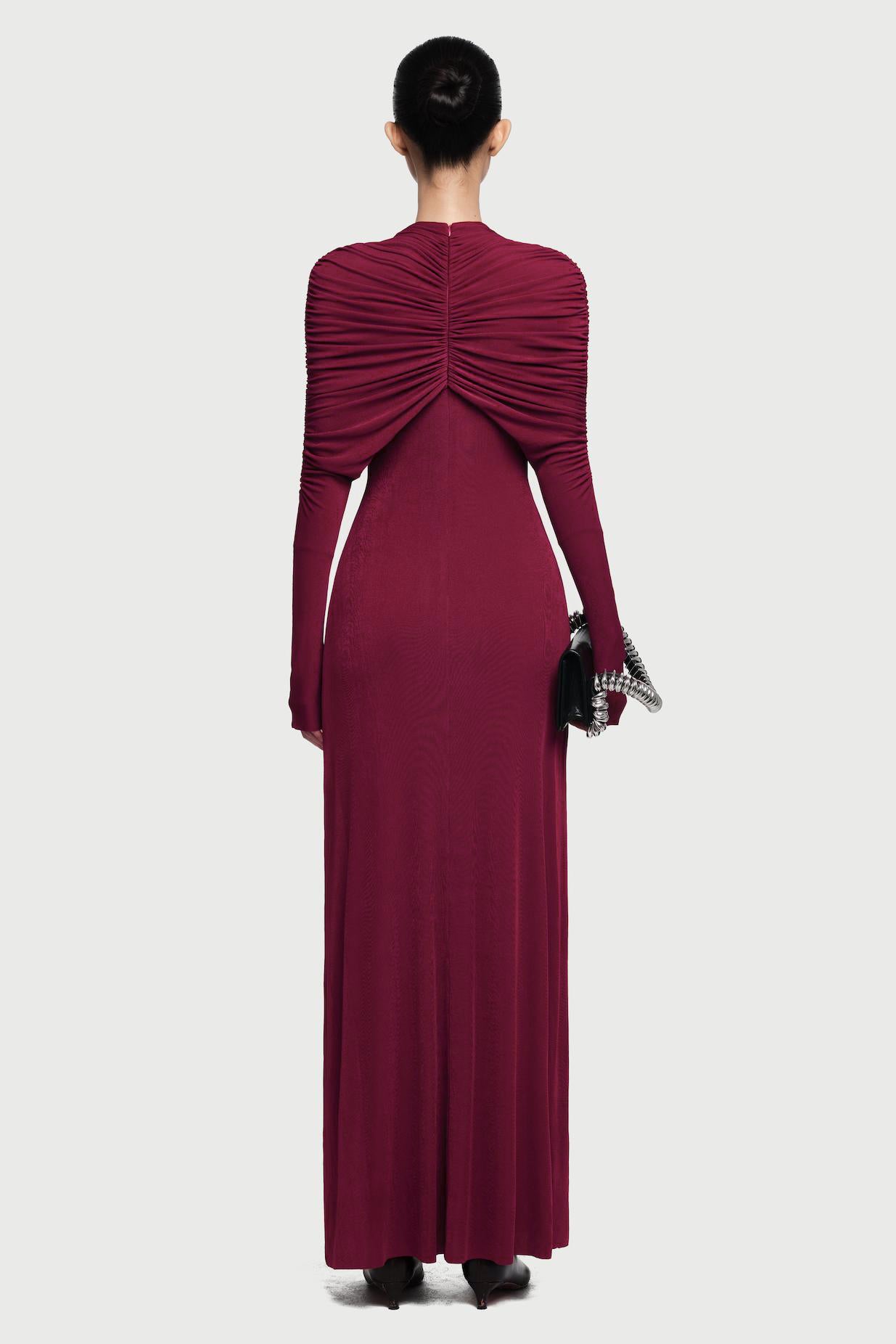 Reyanna™ | Jersey Knotted Long Sleeve Maxi Dress
