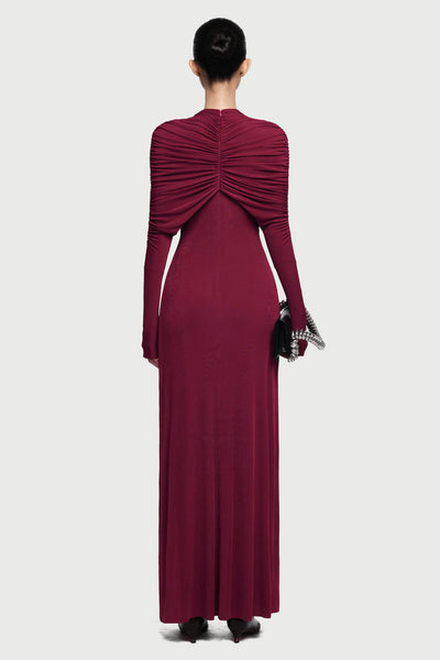 Reyanna™ | Jersey Knotted Long Sleeve Maxi Dress