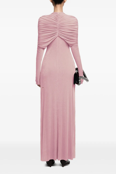 Reyanna™ | Jersey Knotted Long Sleeve Maxi Dress