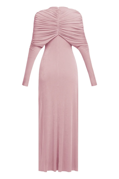Reyanna™ | Jersey Knotted Long Sleeve Maxi Dress