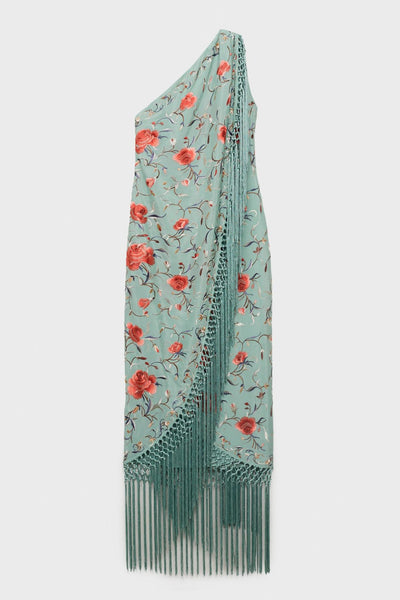 Reyanna™ | Floral Tassel Halter Neck Midi Dress