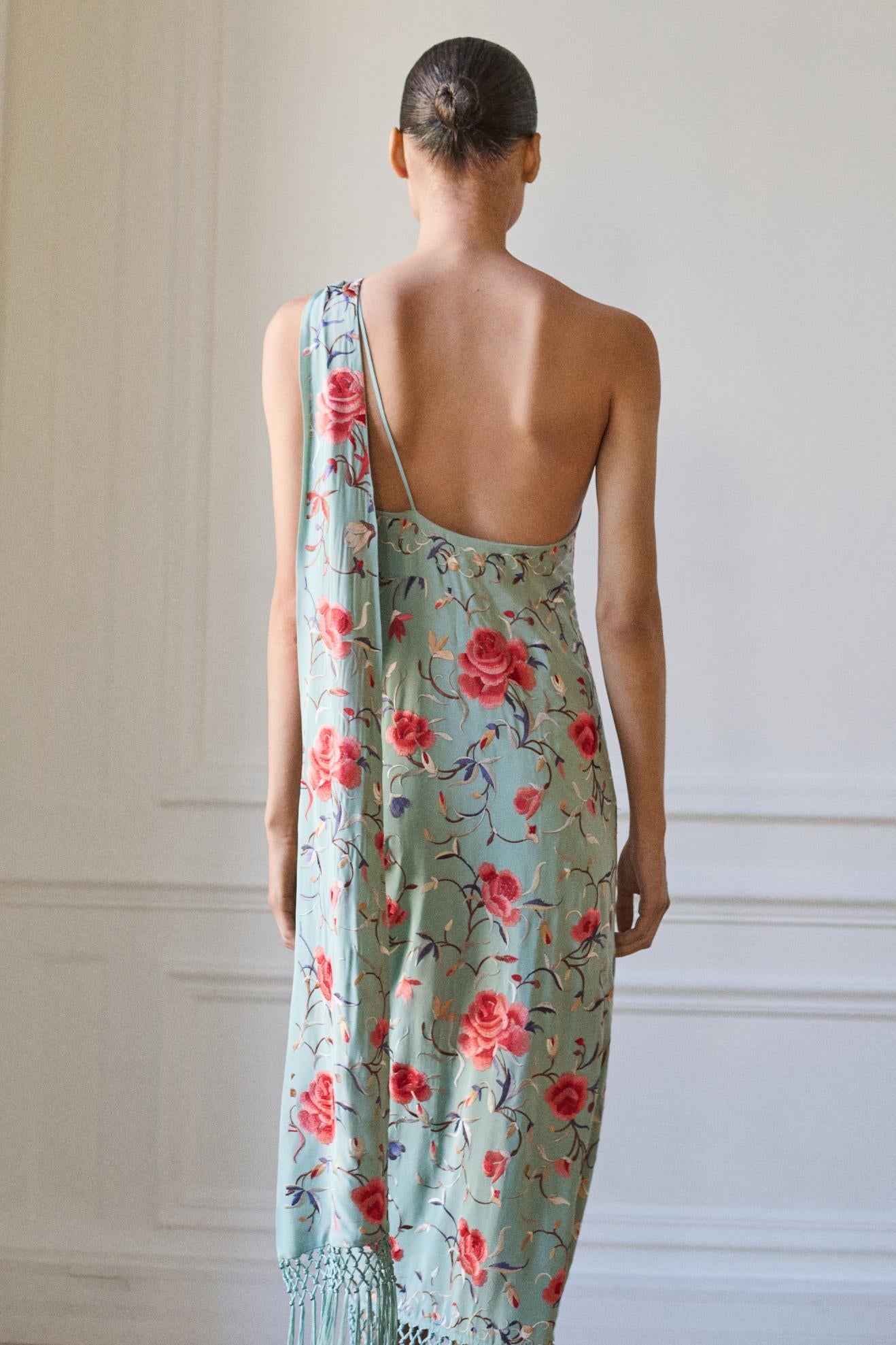 Reyanna™ | Floral Tassel Halter Neck Midi Dress