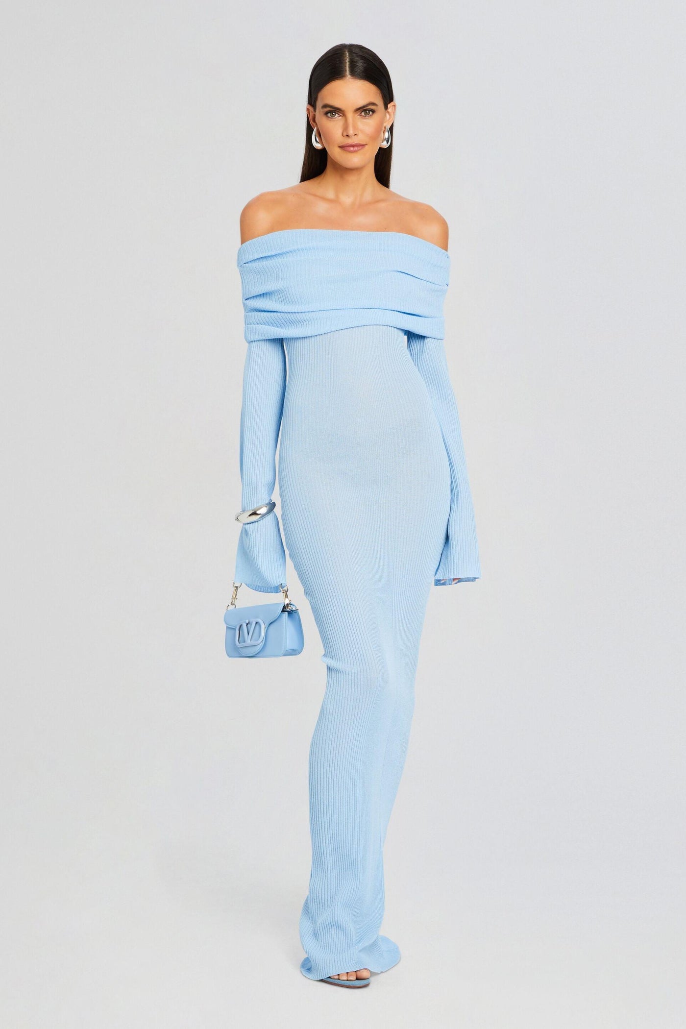 Reyanna™ | Jersey Off-Shoulder Long Sleeve Maxi Dress