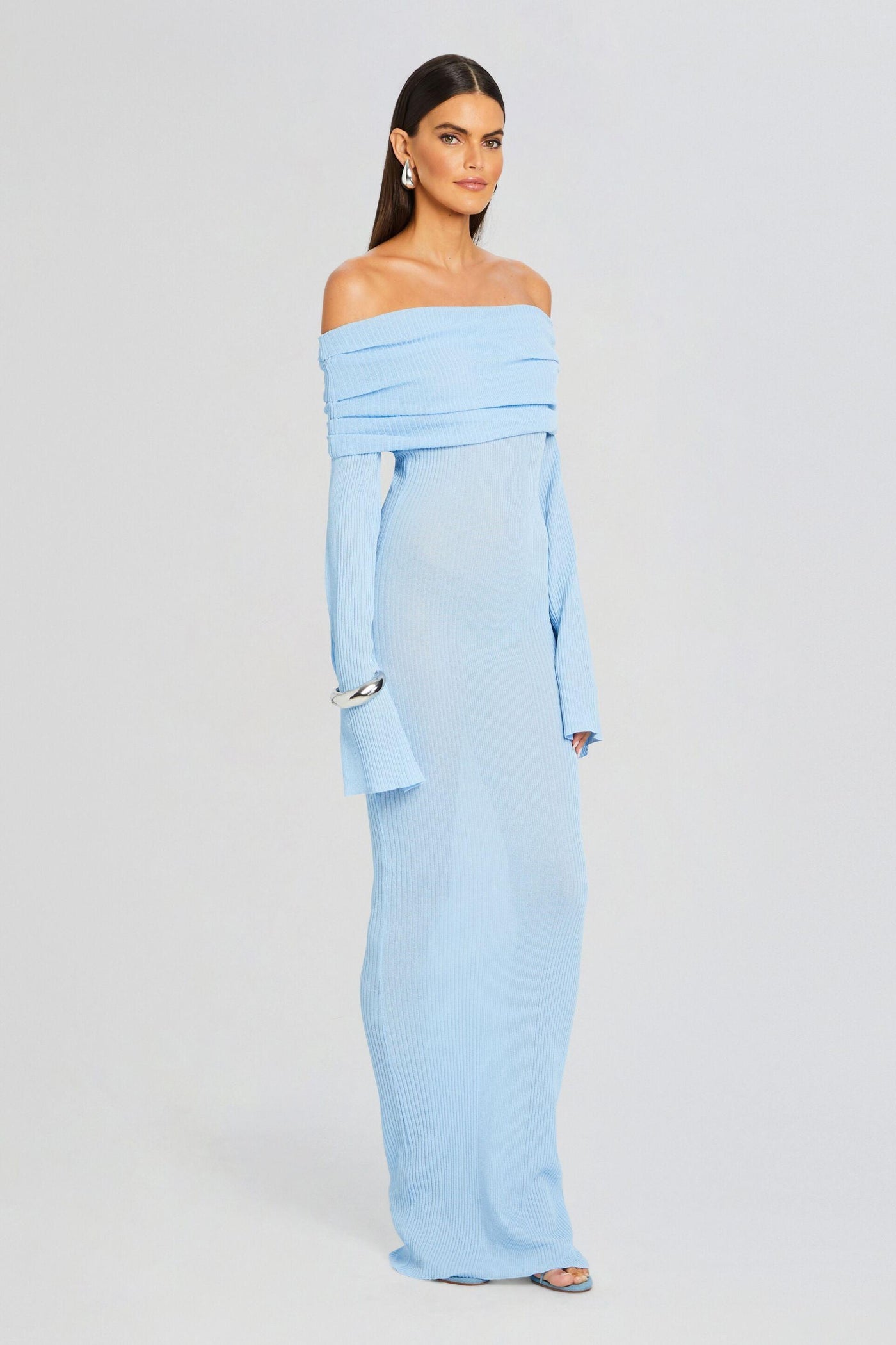 Reyanna™ | Jersey Off-Shoulder Long Sleeve Maxi Dress