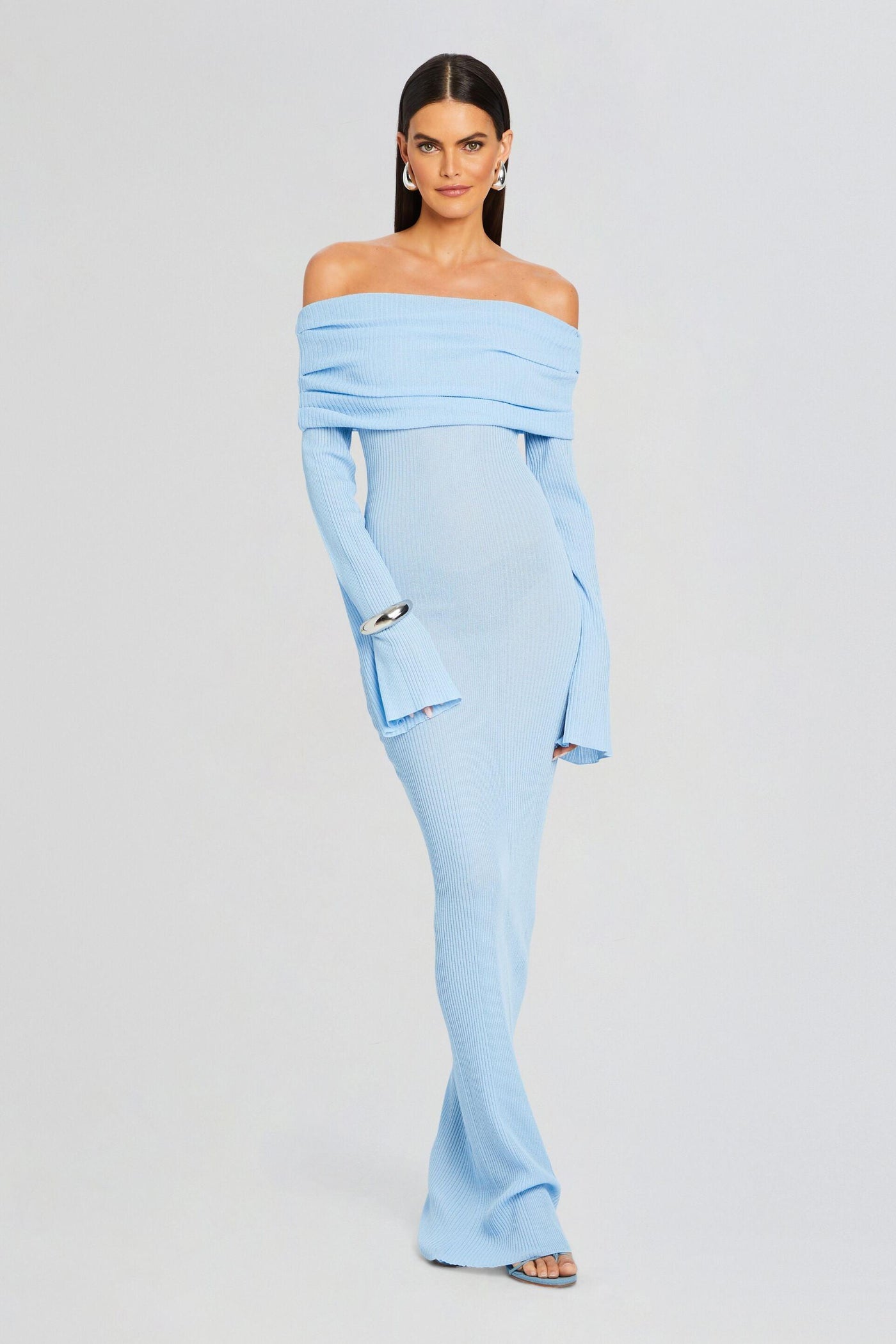 Reyanna™ | Jersey Off-Shoulder Long Sleeve Maxi Dress