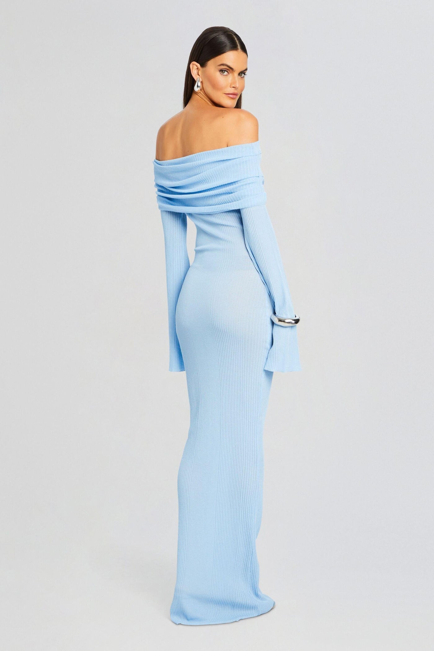 Reyanna™ | Jersey Off-Shoulder Long Sleeve Maxi Dress