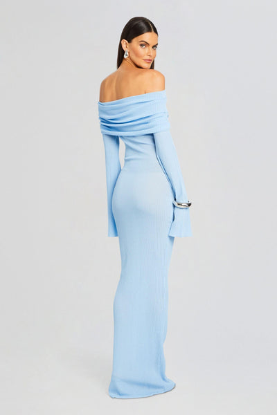 Reyanna™ | Jersey Off-Shoulder Long Sleeve Maxi Dress
