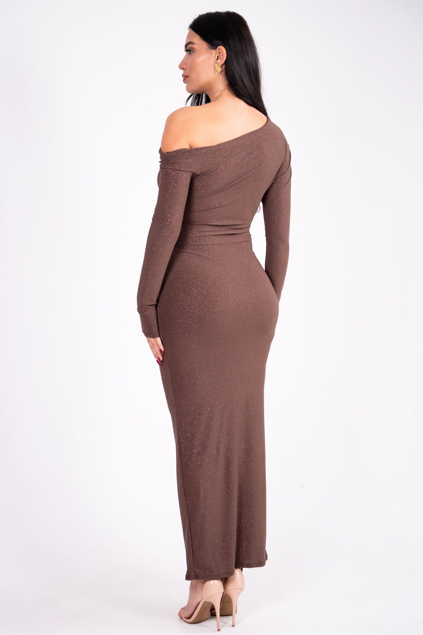 Reyanna™ | Jersey Knotted Asymmetrical Neck Midi Dress