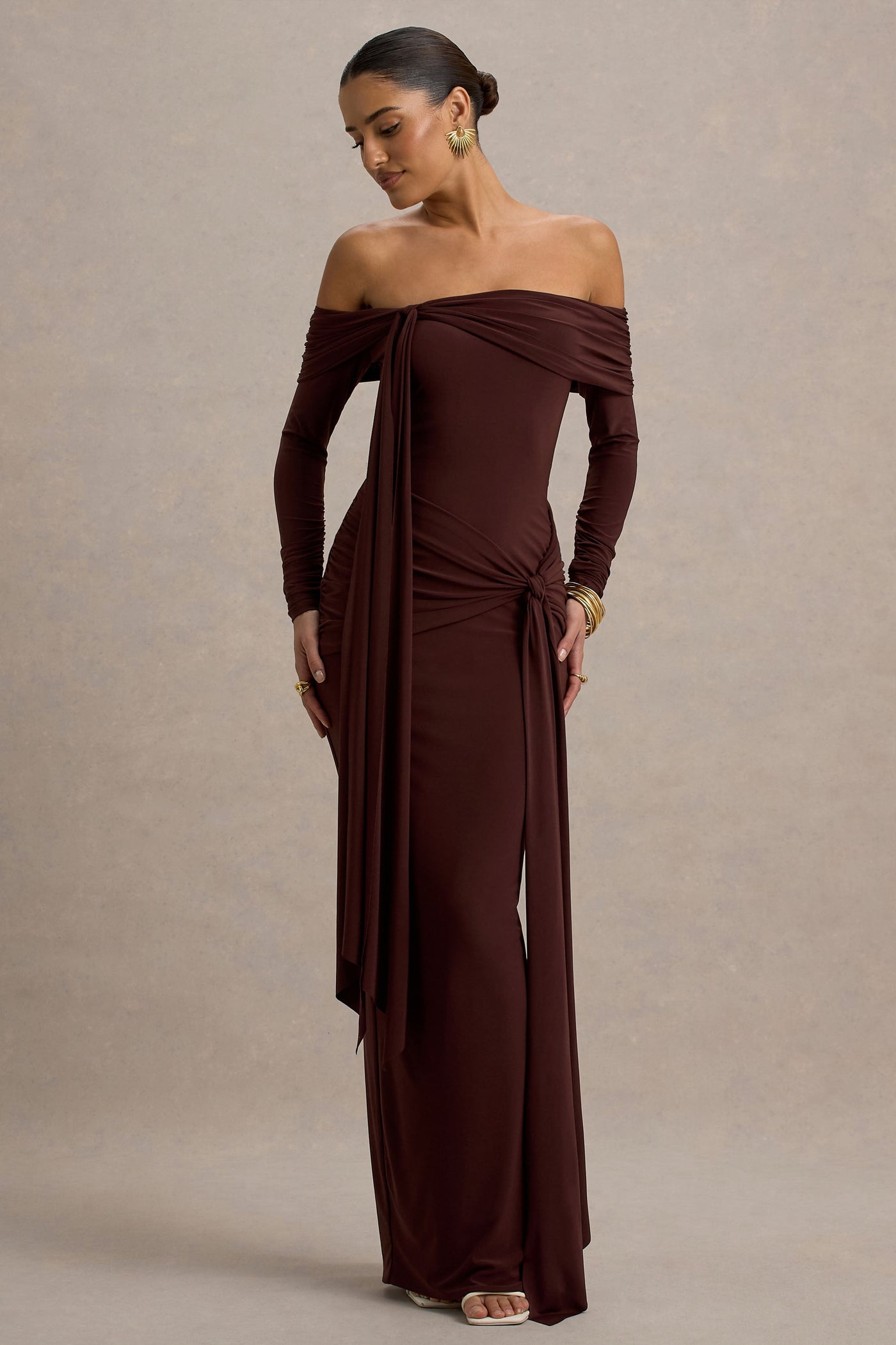 Reyanna™ | Solid Jersey Knotted Maxi Dress