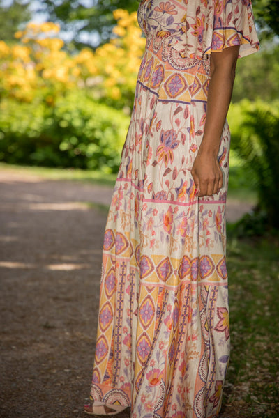 My smocked maxi jersey dress
