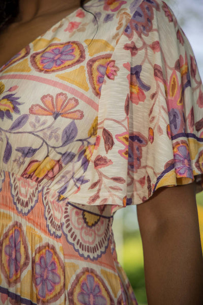 My smocked maxi jersey dress
