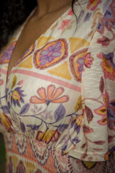 My smocked maxi jersey dress