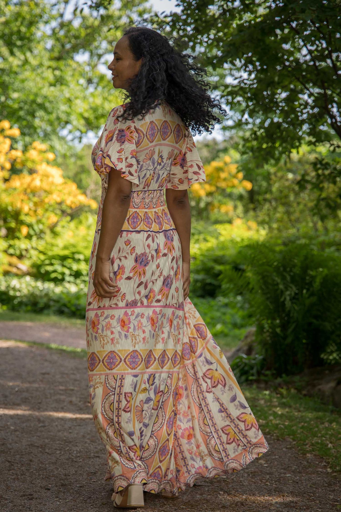 My smocked maxi jersey dress