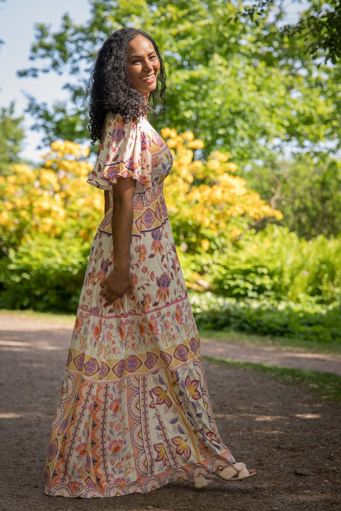 My smocked maxi jersey dress