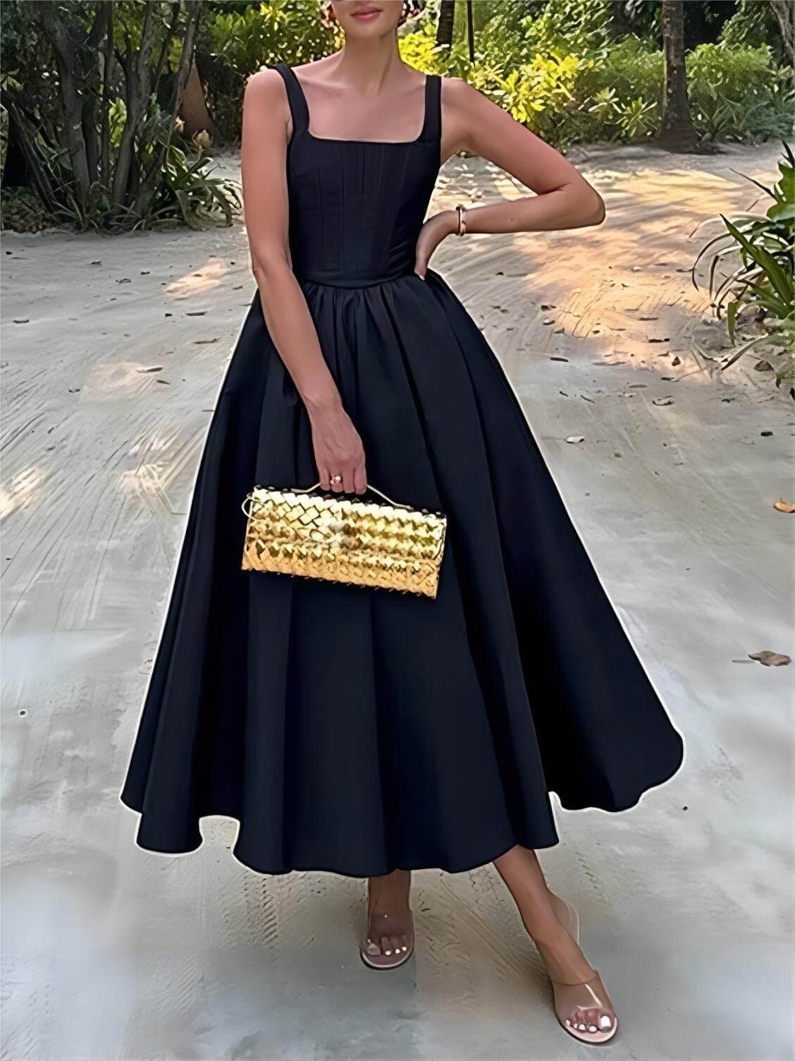 Reyanna™ | Stylish And Elegant Off-Shoulder Strapless Sleeveless Mixi Dress