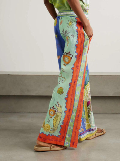 Reyanna™ | Summer Fantasy Print Short Sleeve Loose Top and Pants Set