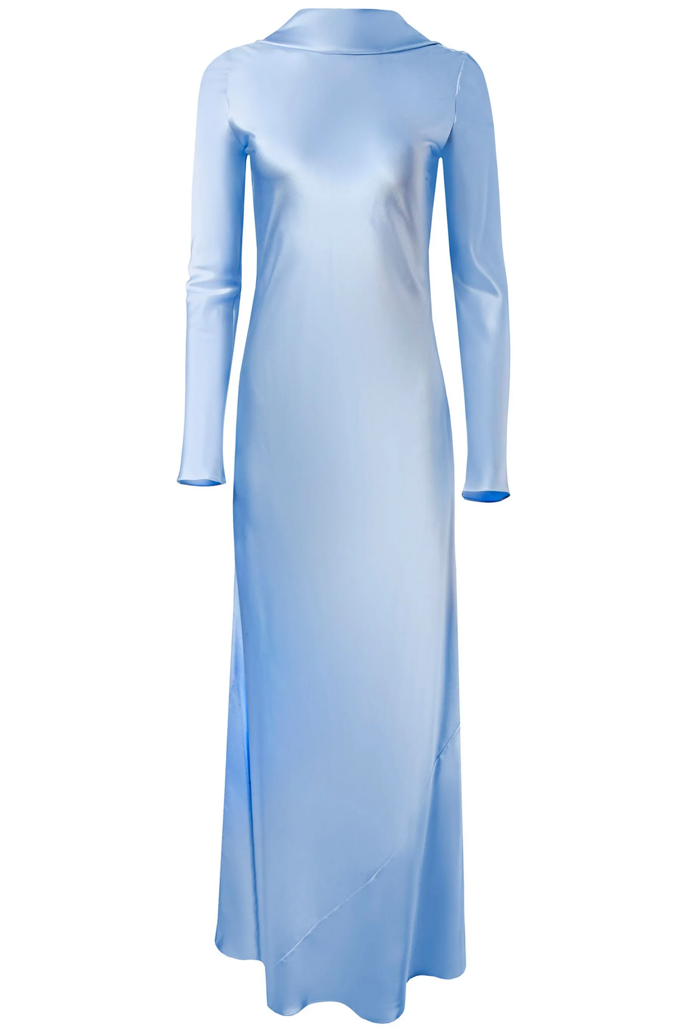 Reyanna™ | Satin Swing Collar Solid Maxi Dress