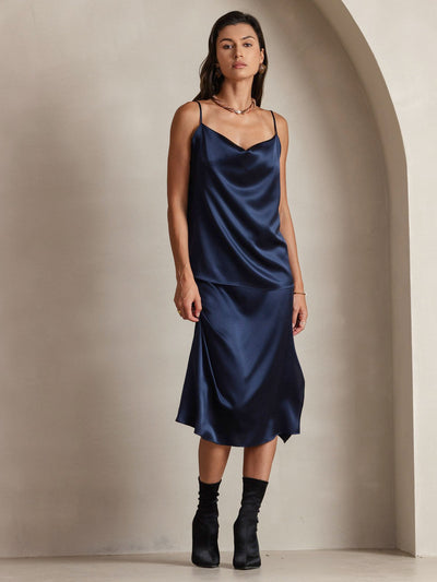 Reyanna™ | Silke Tunna Axelband Draperad Halsringning CamisoleTop