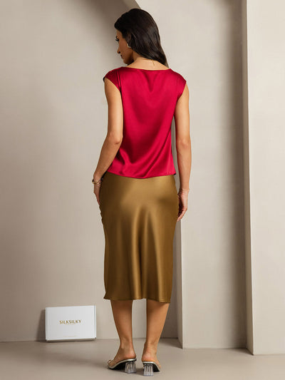Reyanna™ | Silke Kappärmad Krage Tanktop/Blus