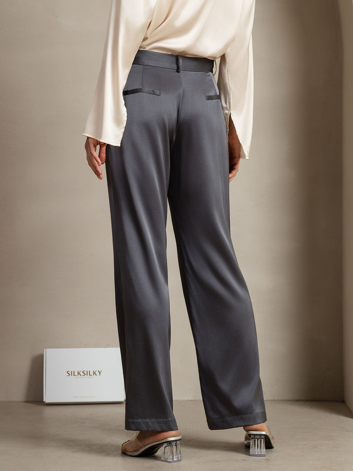 Reyanna™ | Silke Dambyxor Raka Och Med Sidofickor Design