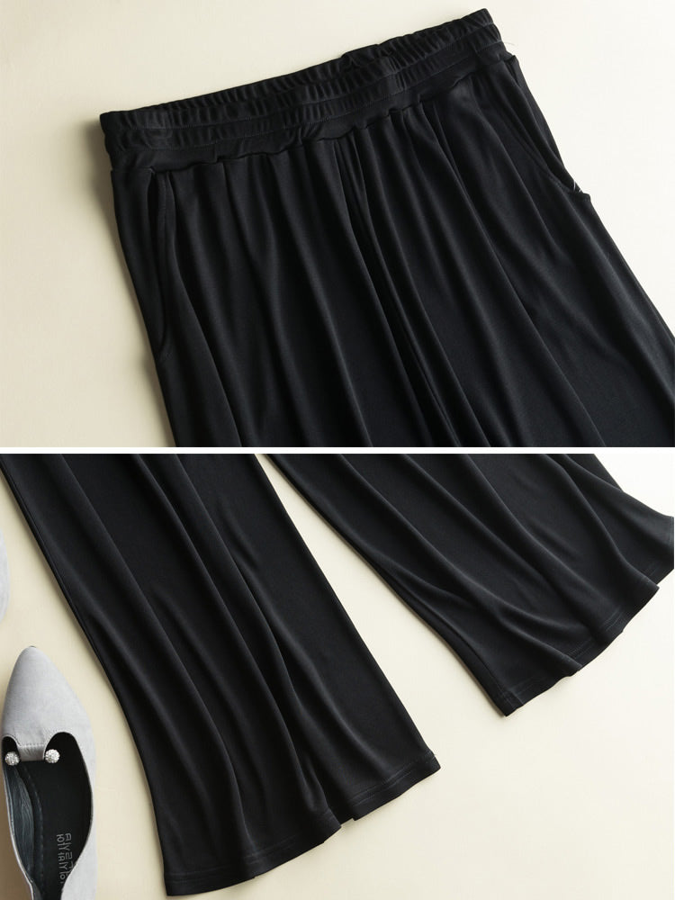 Reyanna™ | Comfortable Wide Leg Sidenstickad Byxor