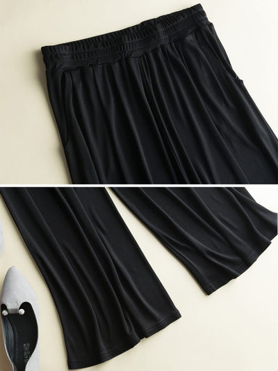 Reyanna™ | Comfortable Wide Leg Sidenstickad Byxor