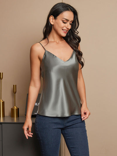Reyanna™ | V-ringning Ren Silke Spaghettiband Camisole-linne