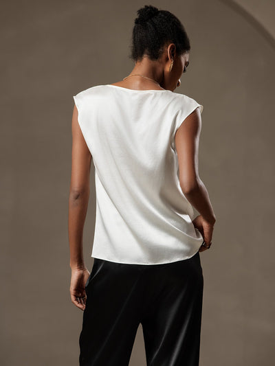 Reyanna™ | Silke Kappärmad Krage Tanktop/Blus