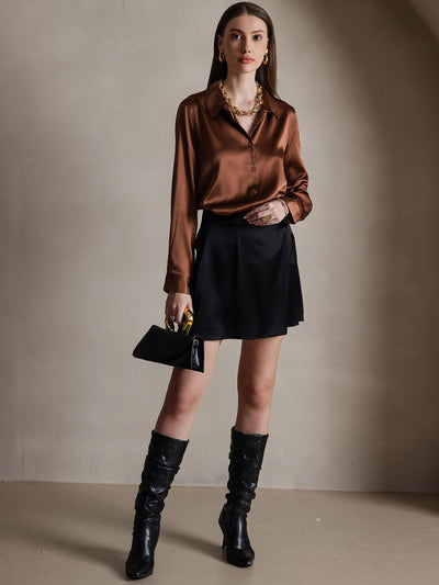 Reyanna™ | Silkesskort Mode Sexig Mini kjol