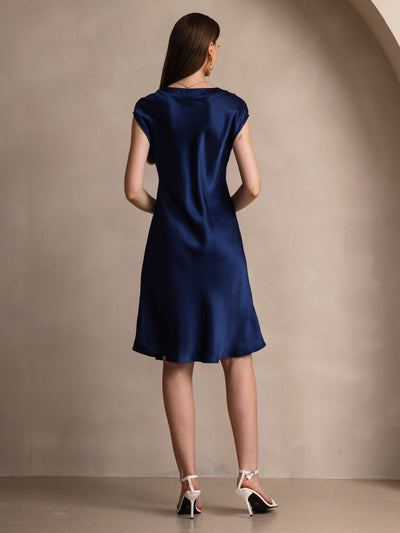 Reyanna™ | Ren Siden Elegant Cap Sleeve Klänning