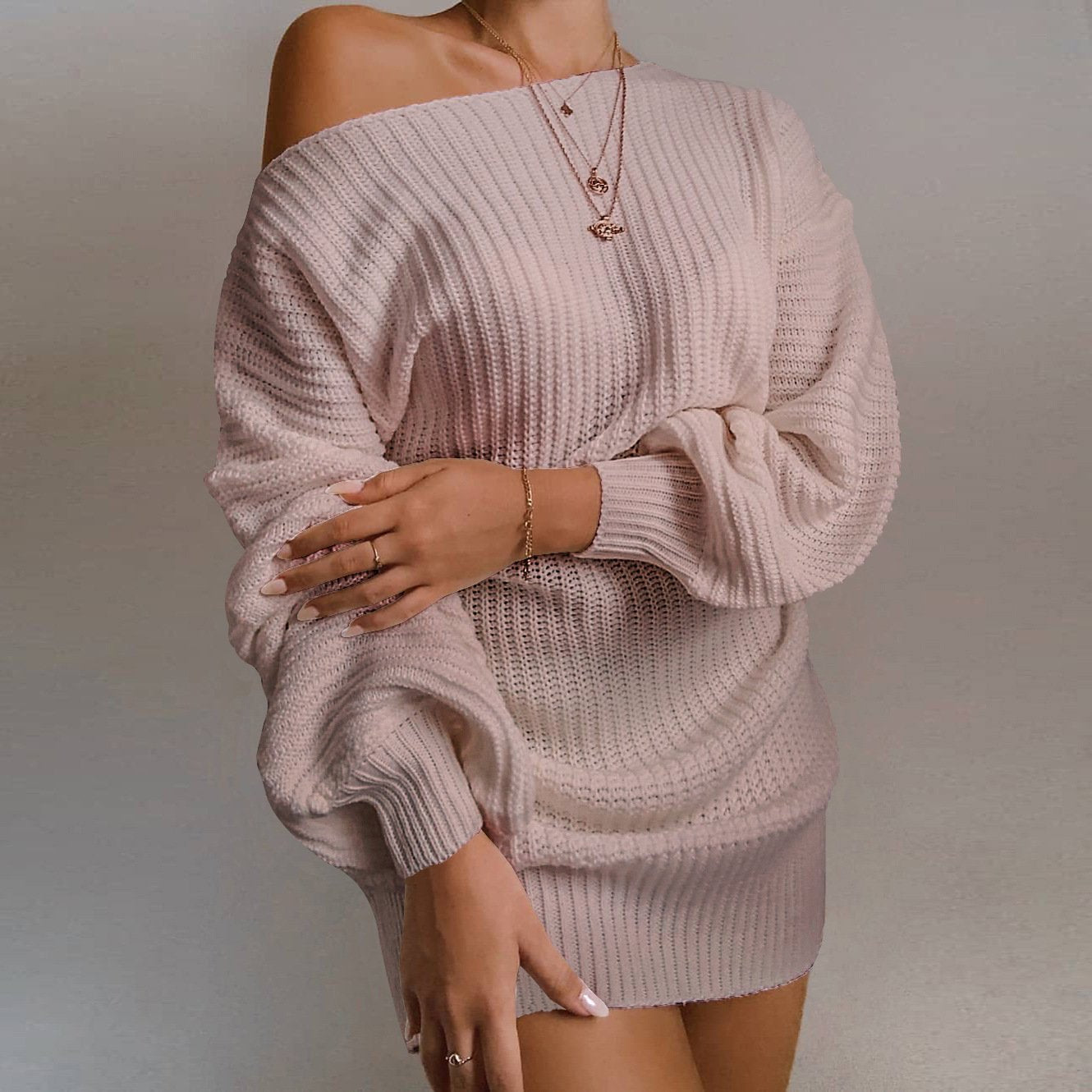 Reyanna™ | Daily Off Shoulder Sweater Dress