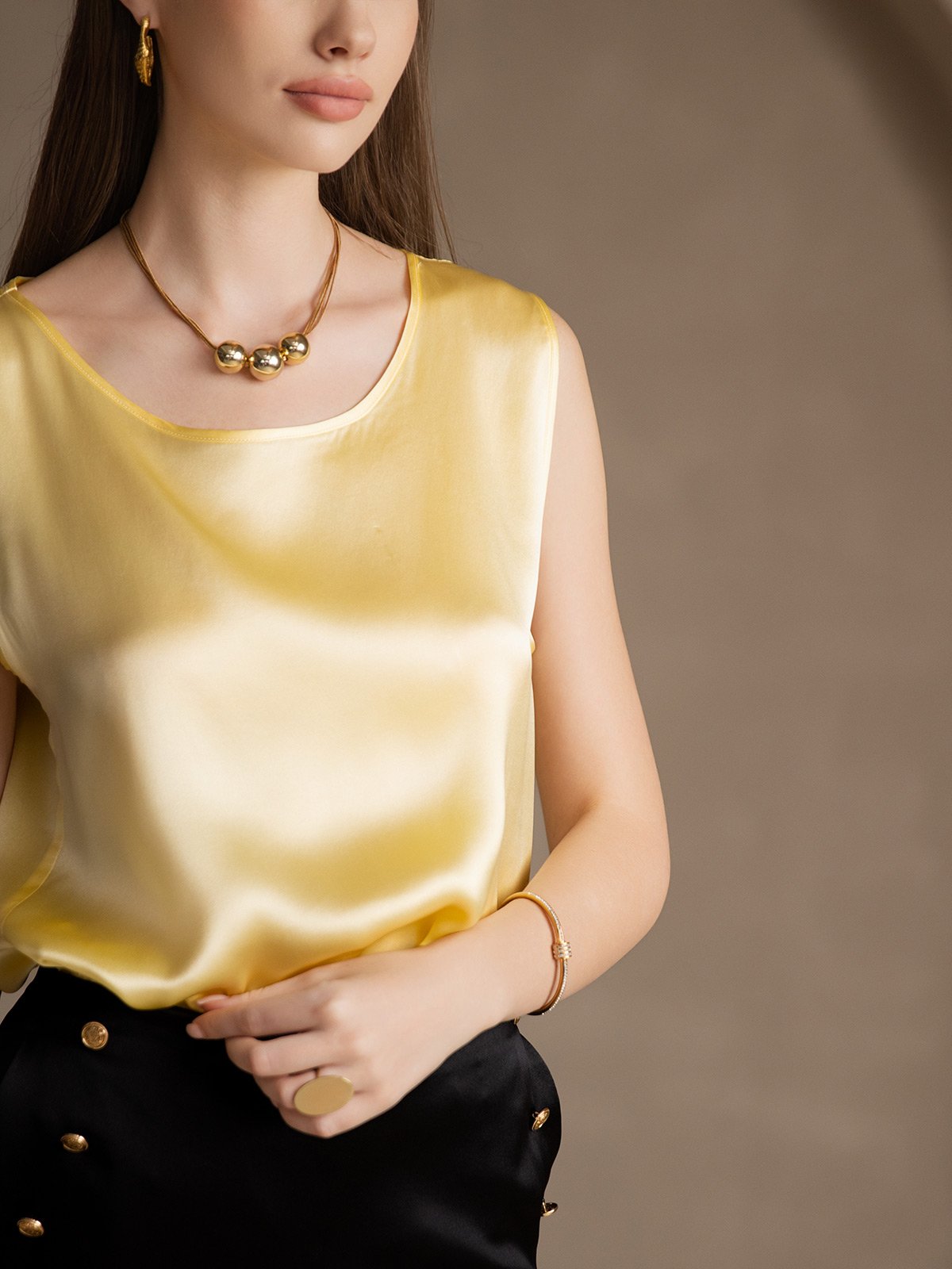 Reyanna™ | Silke Rund Hals Linne