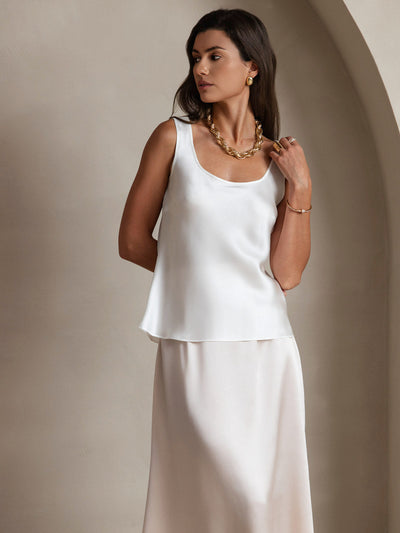 Reyanna™ | Silke U-ringad Axelbands Camiseta Top