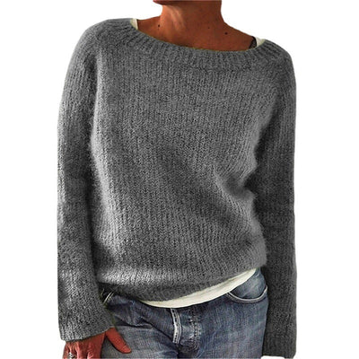 Reyanna™ | Casual Solid Color Soft Crew-neck Sweater