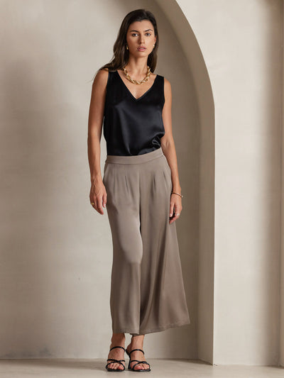 Reyanna™ | Silke V-ringning Tirantes Camiseta Top