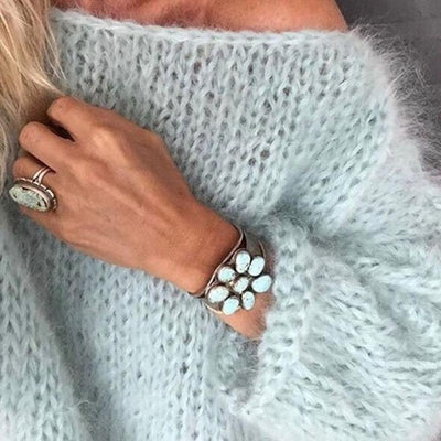 Reyanna™ | Casula Hollow Out  Mohair Sweater